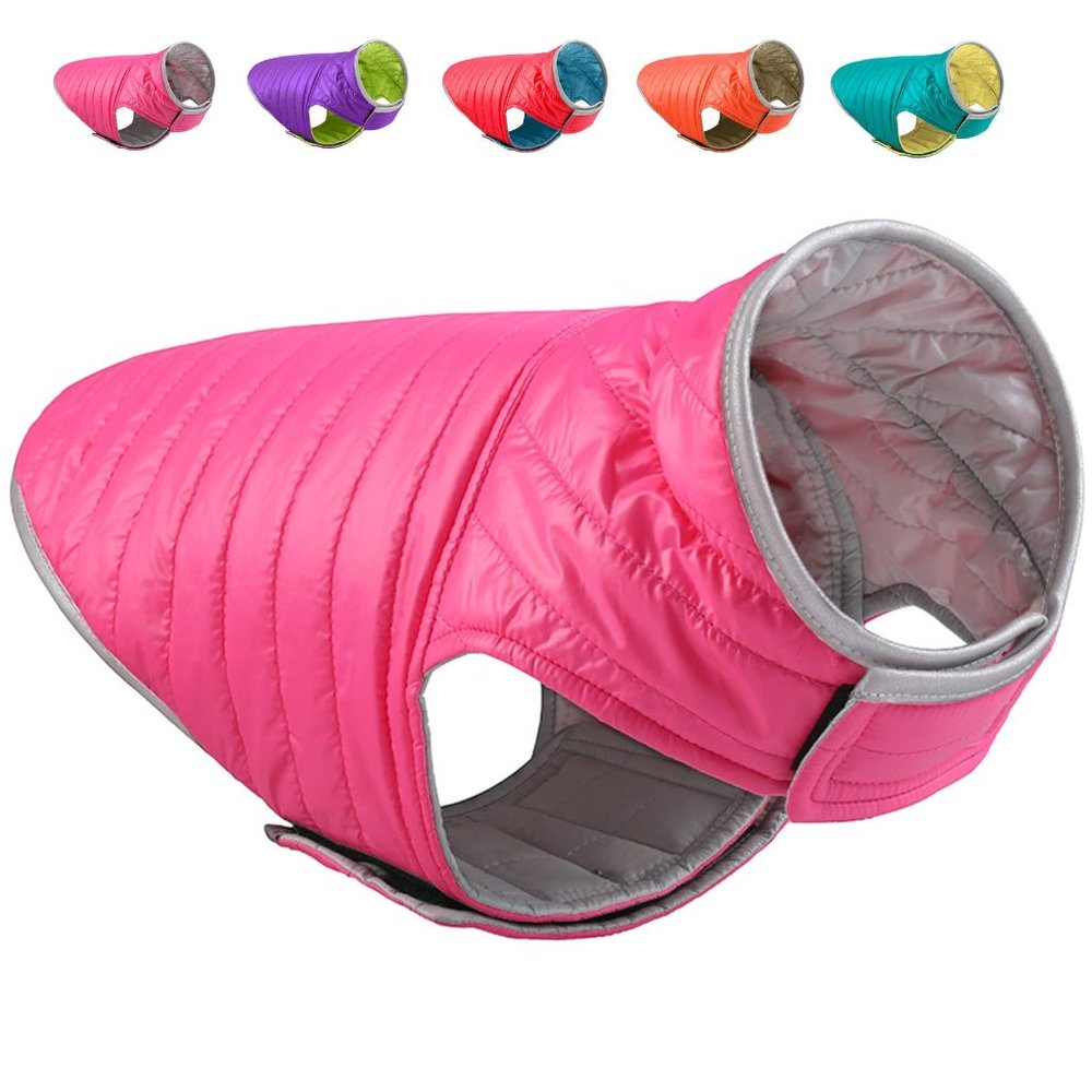 Dogcheer Lighweight Dog Winter Coat/Reversible Warm Vest Reflective